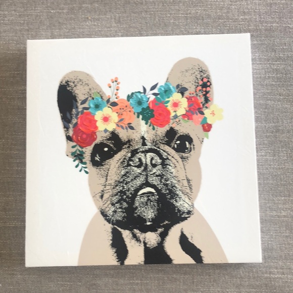 Urban Outfitters Other - Urban outfitters French Bulldog Flower Crown Wall